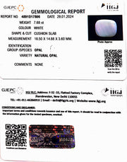 7.68/CT Natural Fire Opal with Govt. Lab Certificate (4551)